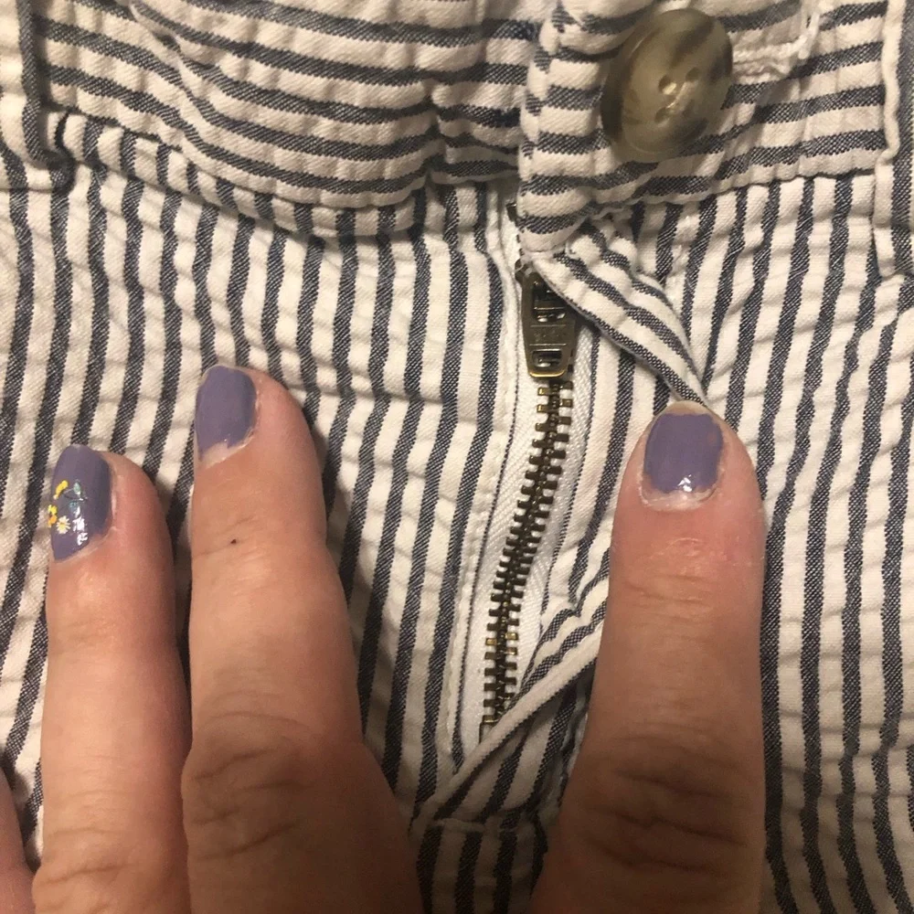 Striped Gray and White Boys Seersucker Shorts
